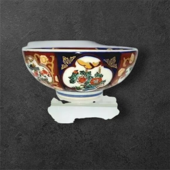Vintage Japan Gold Imari Porcelain Serving Bowl - Picture 3 of 11